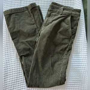 American Eagle Outfitters Olive Mis-Rise Boot Cut Corduroy Pants